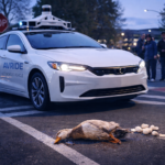 Ilustrasi mobil otonom Avride menabrak seekor bebek (Foto: AI)